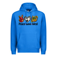 True Royal peace love west Premium Hoodie - BarkalooDesign
