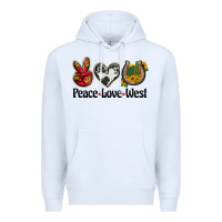 White peace love west Premium Hoodie - BarkalooDesign
