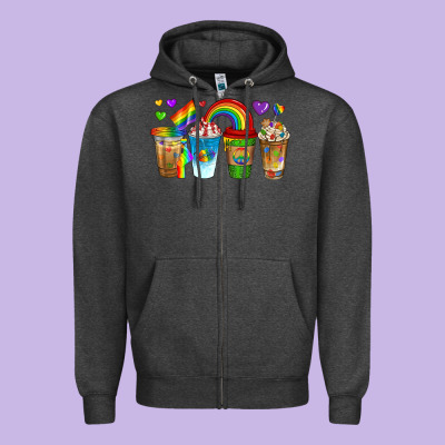 Zipper Hoodie lgbtq coffee drinks