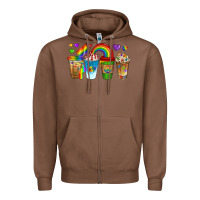 Chestnut lgbtq coffee drinks Zipper Hoodie - texasbilliewilder