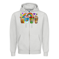 Dove Grey lgbtq coffee drinks Zipper Hoodie - texasbilliewilder