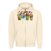 Sandshell lgbtq coffee drinks Zipper Hoodie - texasbilliewilder
