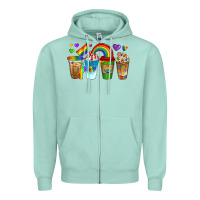 Seafoam lgbtq coffee drinks Zipper Hoodie - texasbilliewilder