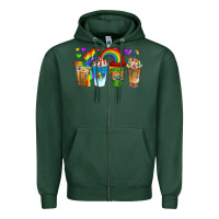 Sports Green lgbtq coffee drinks Zipper Hoodie - texasbilliewilder