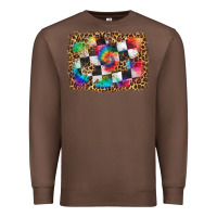 Chestnut race leopard and tie dye background Premium Sweatshirt - HRA Design Shop