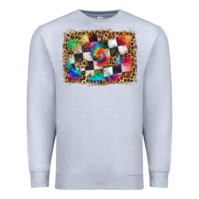 Race Leopard And Tie Dye Background Premium Sweatshirt by HRA Design Shop | Teevron
