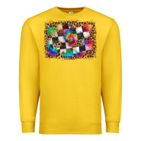 Lemon race leopard and tie dye background Premium Sweatshirt - HRA Design Shop