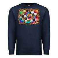 Navy race leopard and tie dye background Premium Sweatshirt - HRA Design Shop