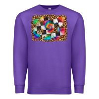 Purple race leopard and tie dye background Premium Sweatshirt - HRA Design Shop