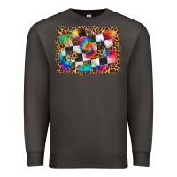 Smoke race leopard and tie dye background Premium Sweatshirt - HRA Design Shop