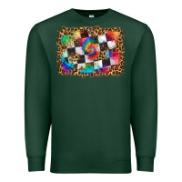 Sports Green race leopard and tie dye background Premium Sweatshirt - HRA Design Shop