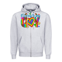 Heather Grey its okay to say gay Zipper Hoodie - texasbilliewilder