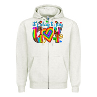 Oatmeal Heather its okay to say gay Zipper Hoodie - texasbilliewilder