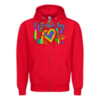 Red its okay to say gay Zipper Hoodie - texasbilliewilder
