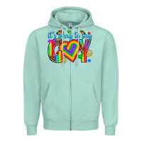 Seafoam its okay to say gay Zipper Hoodie - texasbilliewilder