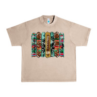 French Oak football serape cowhide turquoise glitter  brushstrokes Urban Heavy Tee - Artiststas