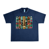 Navy football serape cowhide turquoise glitter  brushstrokes Urban Heavy Tee - Artiststas