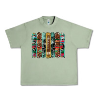 Oil Green football serape cowhide turquoise glitter  brushstrokes Urban Heavy Tee - Artiststas