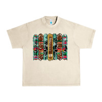 Sandshell football serape cowhide turquoise glitter  brushstrokes Urban Heavy Tee - Artiststas