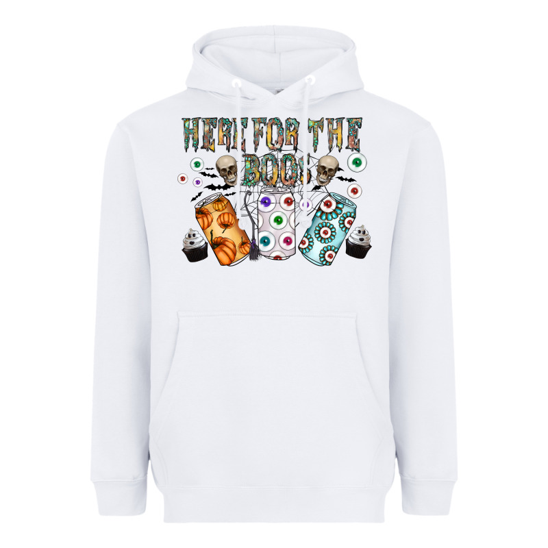 Here For The Boos Heavyweight Hoodie by CowhideDigitalArt | Teevron
