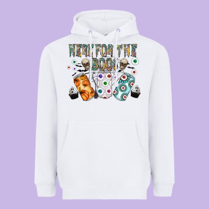 Here For The Boos Heavyweight Hoodie Designed By Cowhidedigitalart