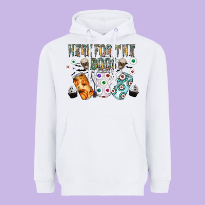 Here For The Boos Heavyweight Hoodie Designed By Cowhidedigitalart