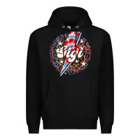 Black Western Gigi Patriotic Premium Hoodie - LillyAllenDesigns