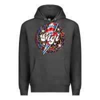 Charcoal Heather Western Gigi Patriotic Premium Hoodie - LillyAllenDesigns