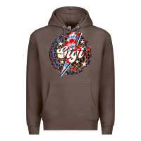 Coffee Western Gigi Patriotic Premium Hoodie - LillyAllenDesigns