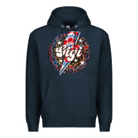 Navy Western Gigi Patriotic Premium Hoodie - LillyAllenDesigns