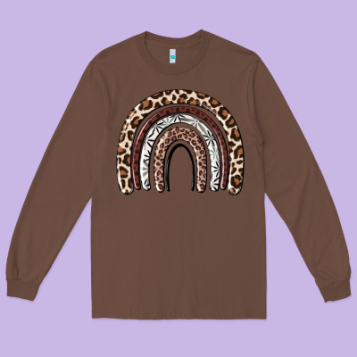 Long Sleeve Tee Cheetah rainbow