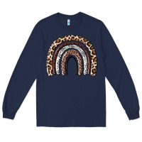 Navy Cheetah rainbow Long Sleeve Tee - MaliasSmallBusiness