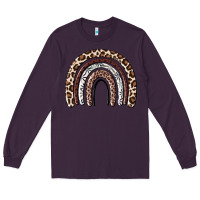 Plum Cheetah rainbow Long Sleeve Tee - MaliasSmallBusiness