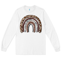 White Cheetah rainbow Long Sleeve Tee - MaliasSmallBusiness