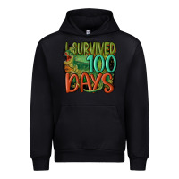 Black i survived 100 days Urban Hoodie - MaliasSmallBusiness