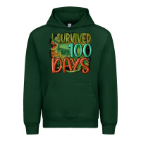 Forest Green i survived 100 days Urban Hoodie - MaliasSmallBusiness