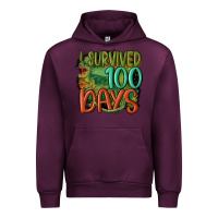 Mauve Wine i survived 100 days Urban Hoodie - MaliasSmallBusiness