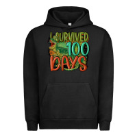 Pigment Black i survived 100 days Urban Hoodie - MaliasSmallBusiness