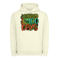 Pigment Pistachio i survived 100 days Urban Hoodie - MaliasSmallBusiness