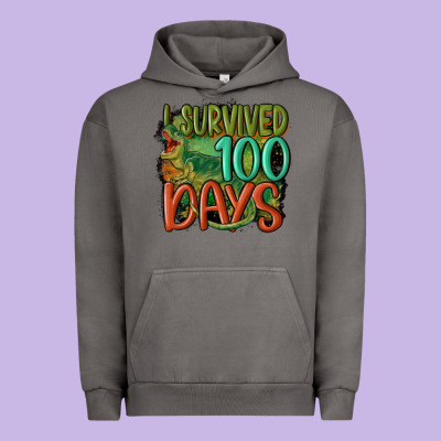 I Survived 100 Days Urban Hoodie Designed By Maliassmallbusiness