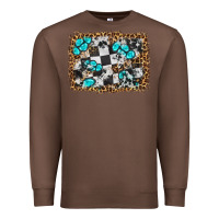 Chestnut race leopard and gemstone background Premium Sweatshirt - HRA Design Shop