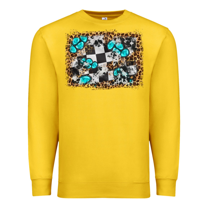 Race Leopard And Gemstone Background Premium Sweatshirt by HRA Design Shop | Teevron