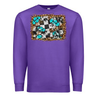Purple race leopard and gemstone background Premium Sweatshirt - HRA Design Shop
