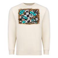 Sandshell race leopard and gemstone background Premium Sweatshirt - HRA Design Shop