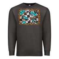 Smoke race leopard and gemstone background Premium Sweatshirt - HRA Design Shop