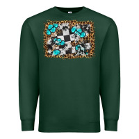Sports Green race leopard and gemstone background Premium Sweatshirt - HRA Design Shop