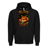 Black Be the light Zipper Hoodie - RanaPortraitStore