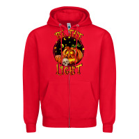 Red Be the light Zipper Hoodie - RanaPortraitStore