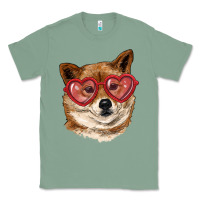 Sage shiba inu with love glasses Classic Tee - RanaPortraitStore