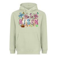 Matcha he is risen easter with flowers Heavyweight Hoodie - Neo Western